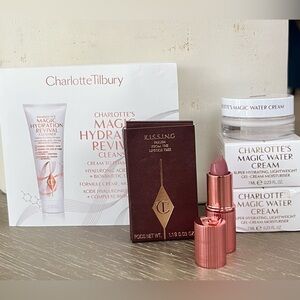 Charlotte Tilbury Beauty of 3 Magic Water Cream & Kissing Lipstick 90s Pink MINI
